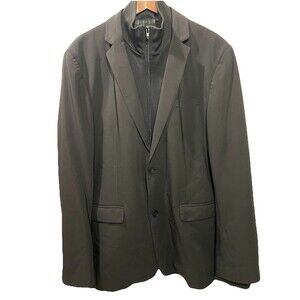 Kenneth Cole New York Men’s Blazer Jacket 44 XL Black Full Zip & Button